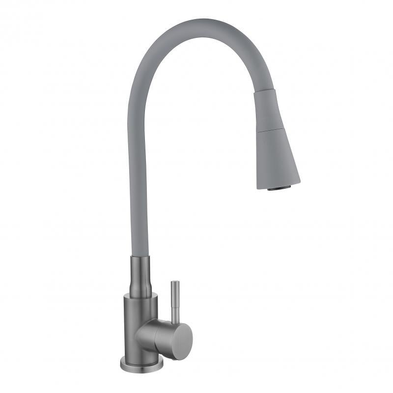 Змішувач для кухні Lidz Aria 015F31 з гнучким виливом Graphite/Grey (SD00055691)