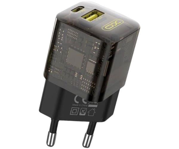 Устройство зарядное сетевое XO CE05 1USB/1 Type-C/PD30W/QC3.0 /18 W Brown