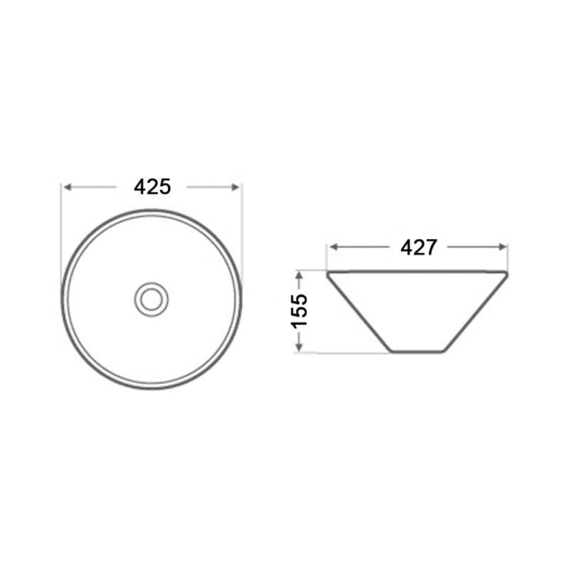 Умывальник накладной Q-tap Amazon QT0211K70W 427x425x155 мм Белый (73370) - фото 2