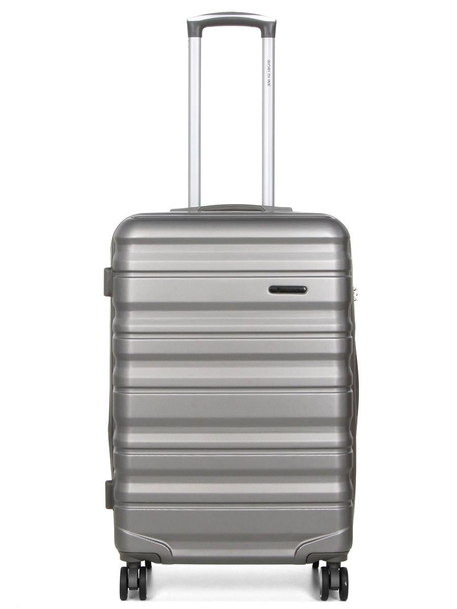 Чемодан Франция средняя Worldline M 66х43х26+5 см 75 л 3,7 кг Серый (628)