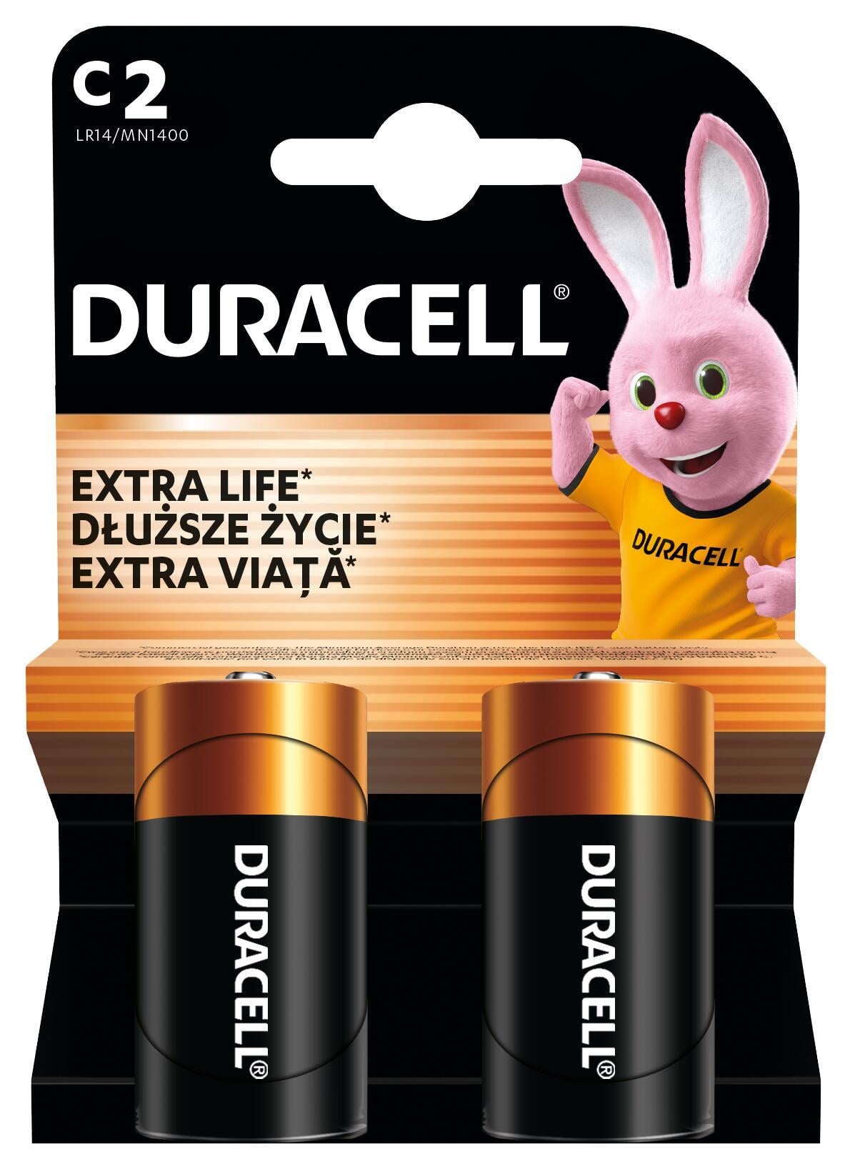 Батарейка Duracell С/LR14 Alkaline 1,5v 2 шт. (33829939)