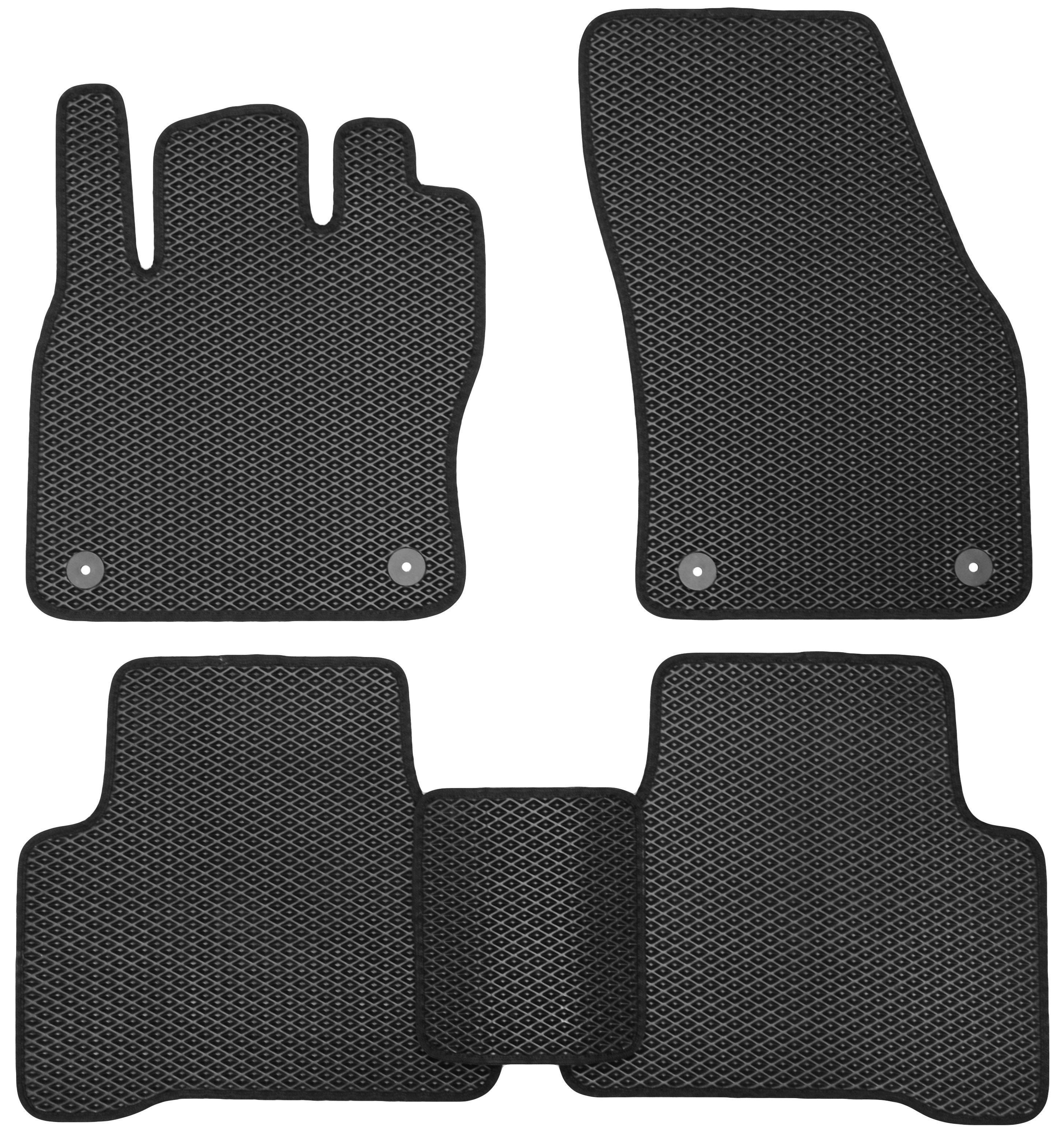 Коврики в салон для Volkswagen Touran '16- EVA-полимерные Черный (150684)