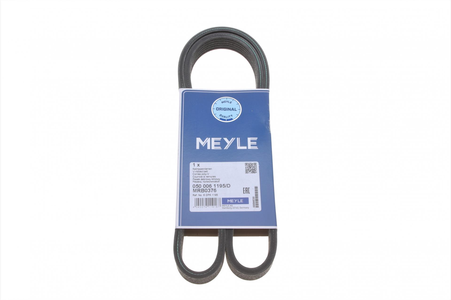 Ремень генератора Meyle VW Caddy III 1.6 04-/T5 1.9TDI/2.0 6PK1195- 050 006 1195/D