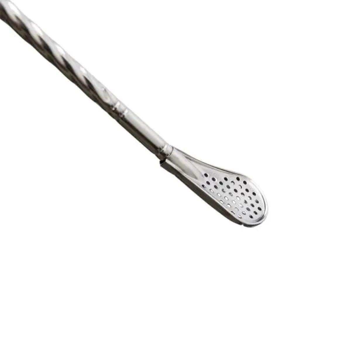 Набор многоразовых ложек-трубочек для напитков со щеткой для мытья из нержавеющей стали 6 шт. 19,5 см Серый (HP-20-54) - фото 2 Набор многоразовых ложек-трубочек для напитков со щеткой для мытья из нержавеющей стали 6 шт. 19,5 см Серый (HP-20-54) - фото 2