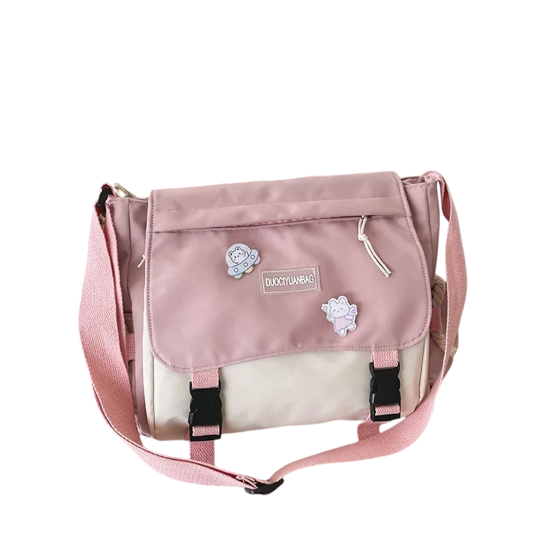 Сумка для школы/университета с карманами Розовый (А528)