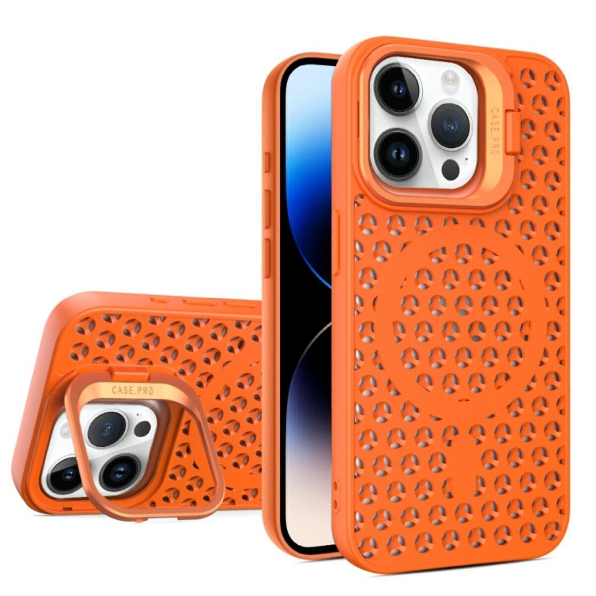 Защитный чехол-накладка Cosmic Grater Stand для Apple iPhone 14 Pro Max Orange (GRASTiP14PMOrange) - фото 1