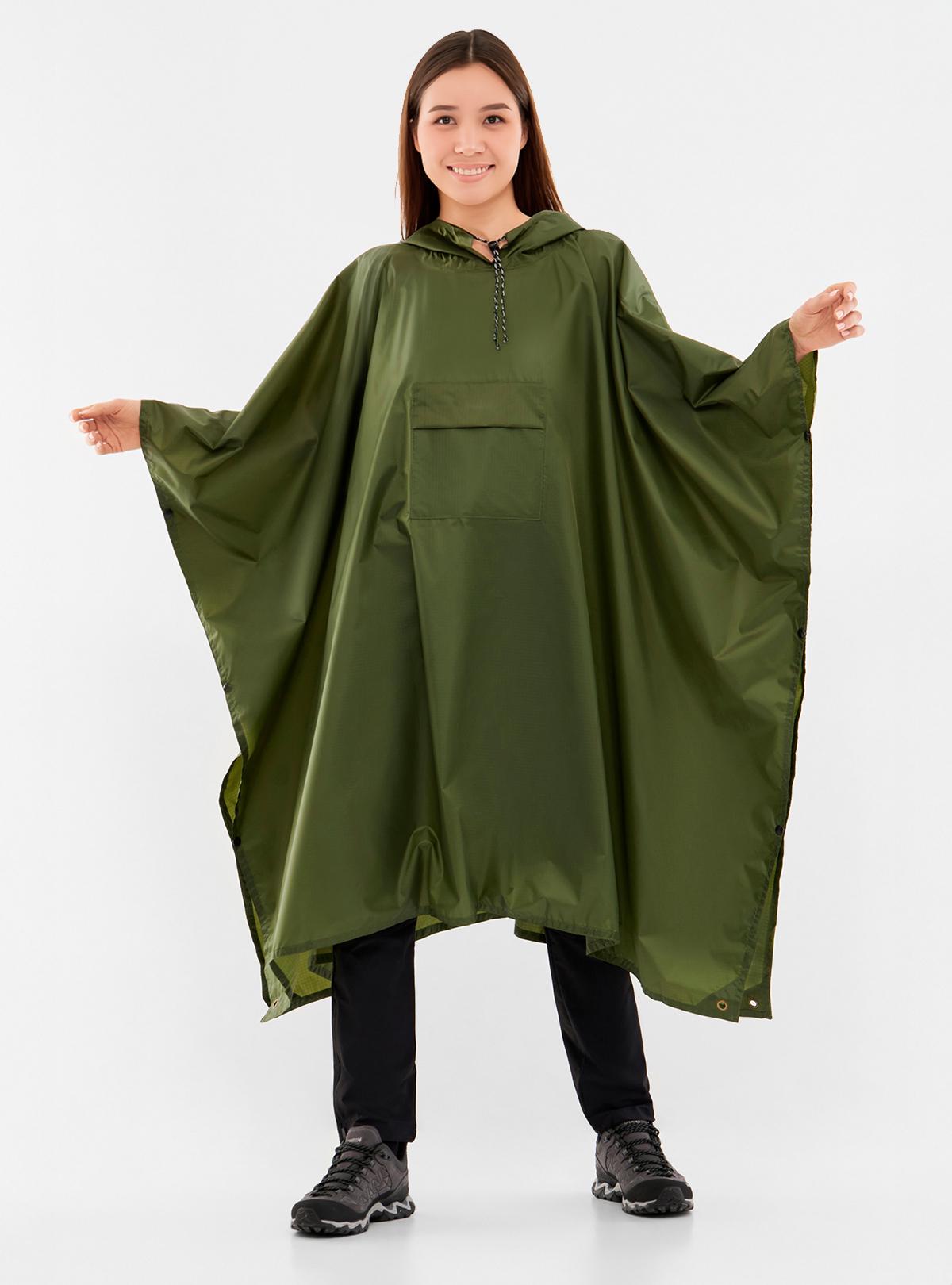 Дощовик пончо з чохлом OnePro та теплий флісовий бафф Хакі (73838) - фото 13 Дощовик пончо з чохлом OnePro та теплий флісовий бафф Хакі (73838) - фото 13