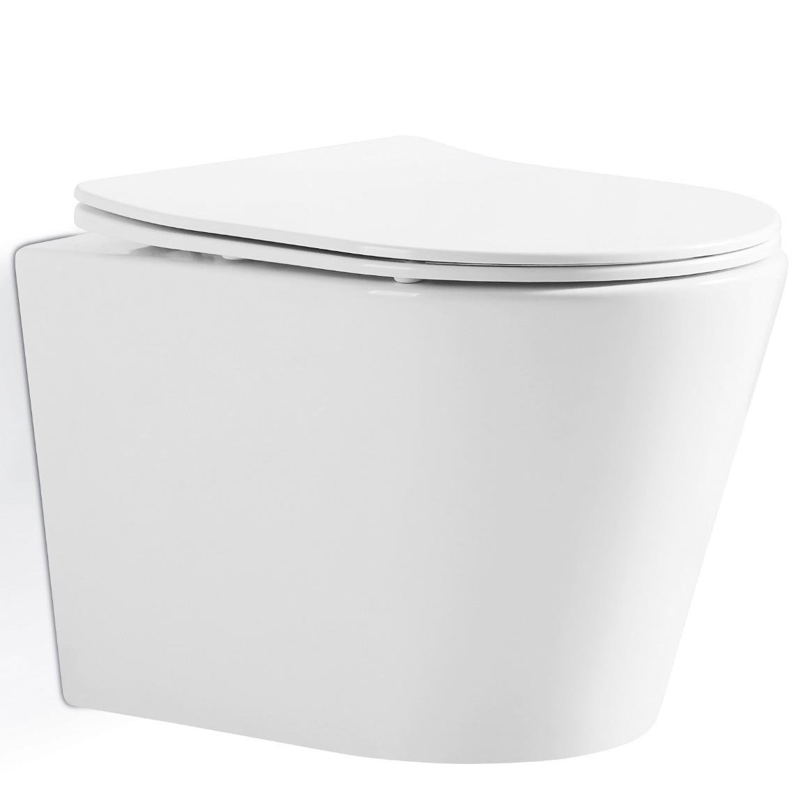 Унітаз підвісний Imprese Blatna c06801303 безобідковий із сидінням з мікроліфтом (234988)