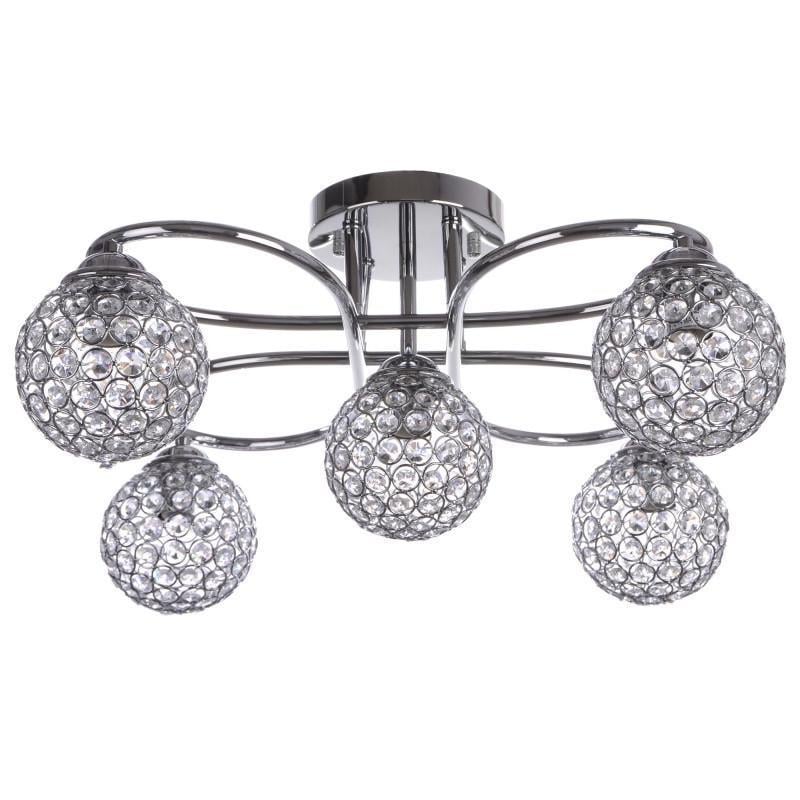 Люстра молекула Brille потолочная E14 40W CH BR-01383S/5 22-148