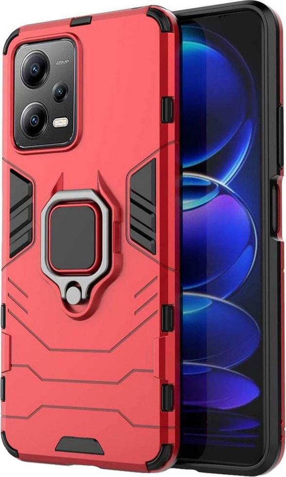 Противоударный чехол Xiaomi Redmi Note 12 Pro+ 5G (подставка кольцо) Red (35037-2D)