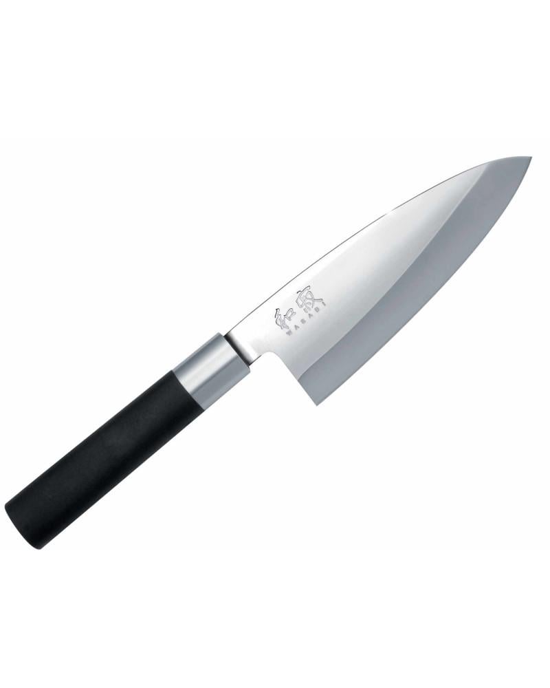 Кухонний ніж Деба 150 мм KAI Wasabi Black (6715D)