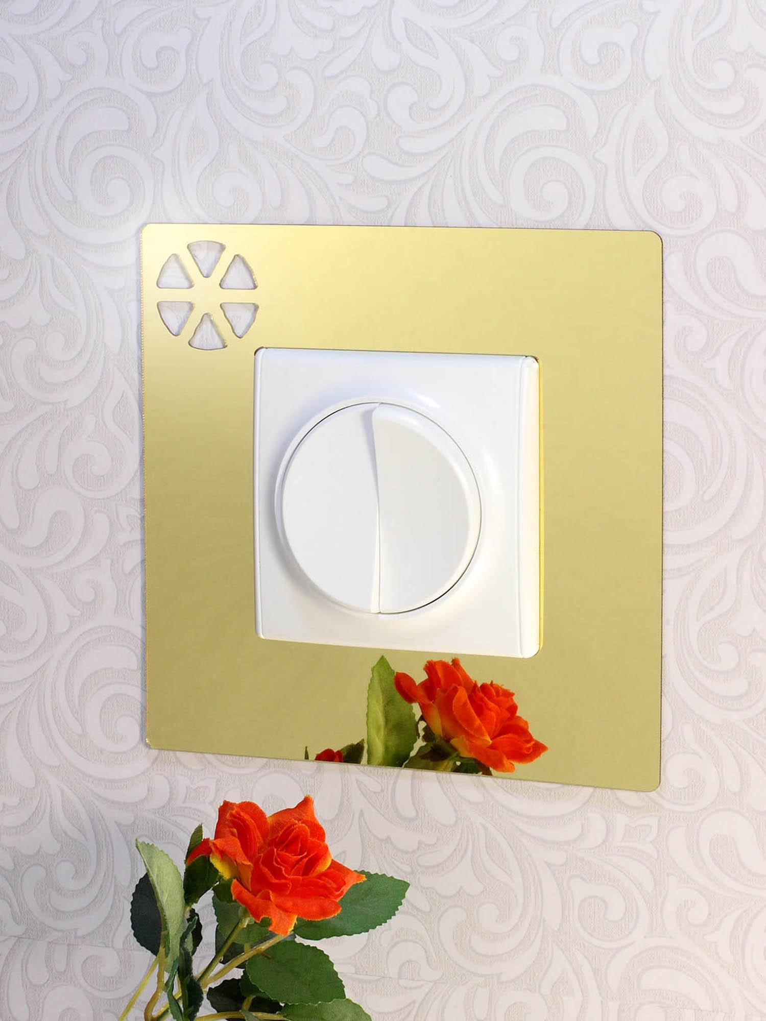 Наклейка интерьерная зеркальная №11 на стену 1 шт. Золотой (21994149)