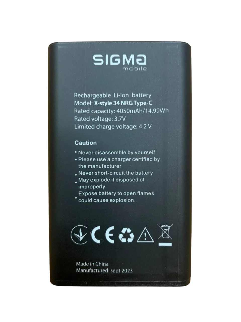 ᐉ Аккумулятор Sigma X-Style 34 NRG Type-C 4050 mAh • Купить в Киеве,  Украине • Лучшая цена в Эпицентр