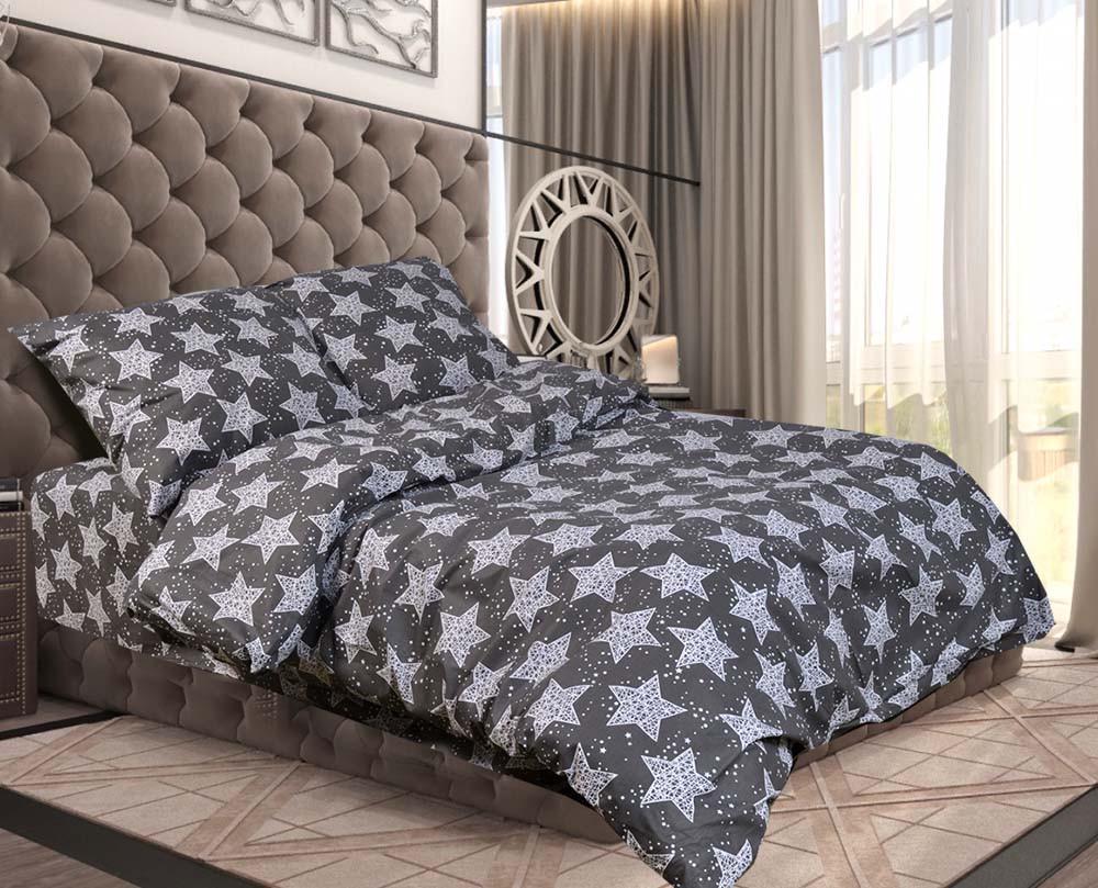 Простынь на резинке Вилена Голд Большие звезды бязь 120х200/25 см