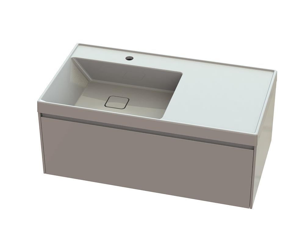 Тумба Петрос з умивальником Тукан А100 Білий глянець (2365597200)