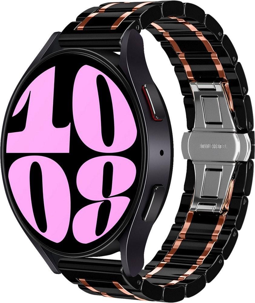 Ремінець керамічний Ceramo для Galaxy Watch 6 40 мм Black Pink (37541-51)