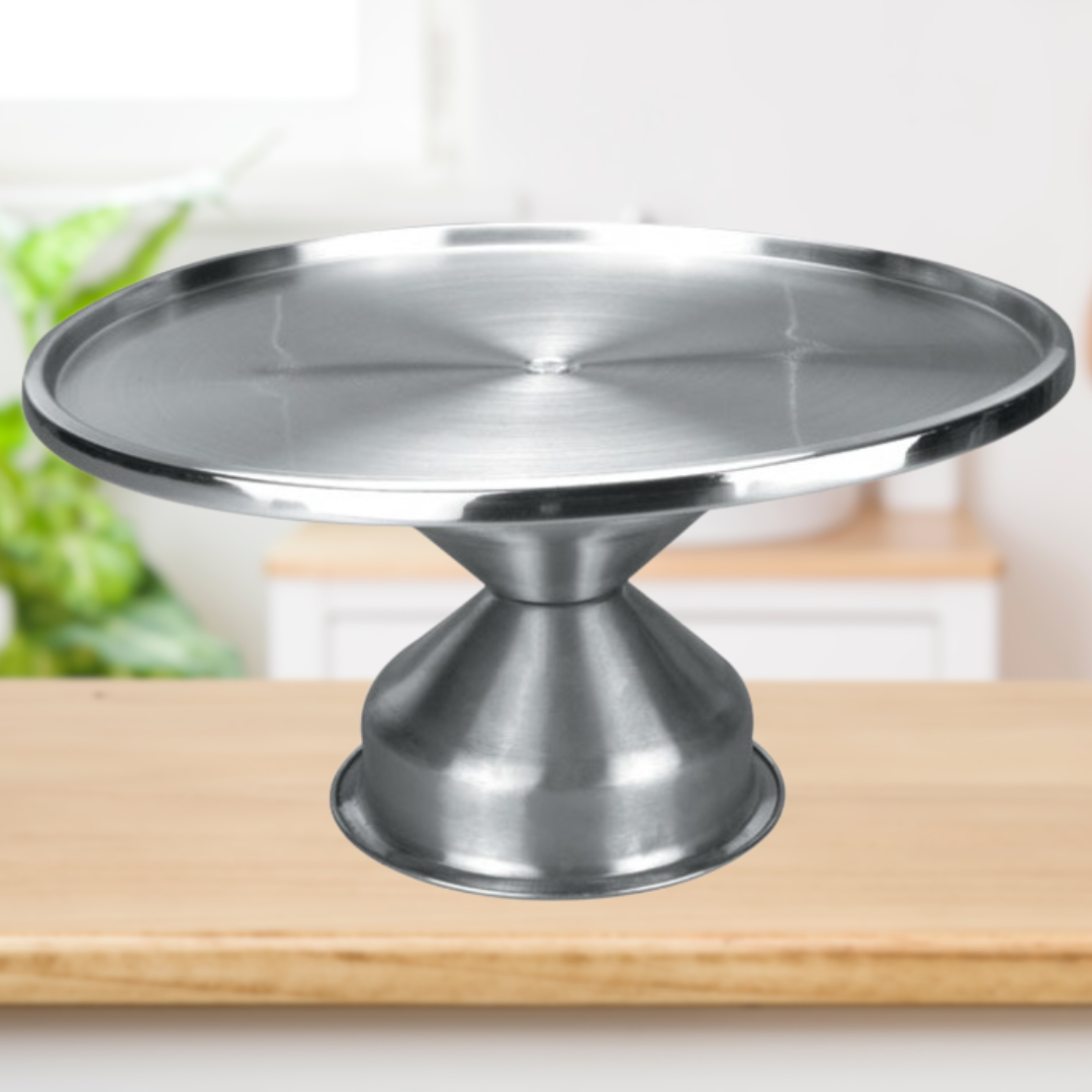 Подставка для торта круглая нержавеющая сталь d 30 см (PT-3) - фото 2 Подставка для торта круглая нержавеющая сталь d 30 см (PT-3) - фото 2