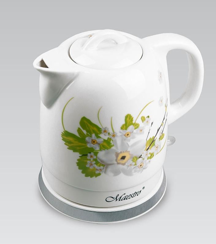 Електрочайник Maestro MR-066-WHITE FLOWERS 1,5 л керамічний