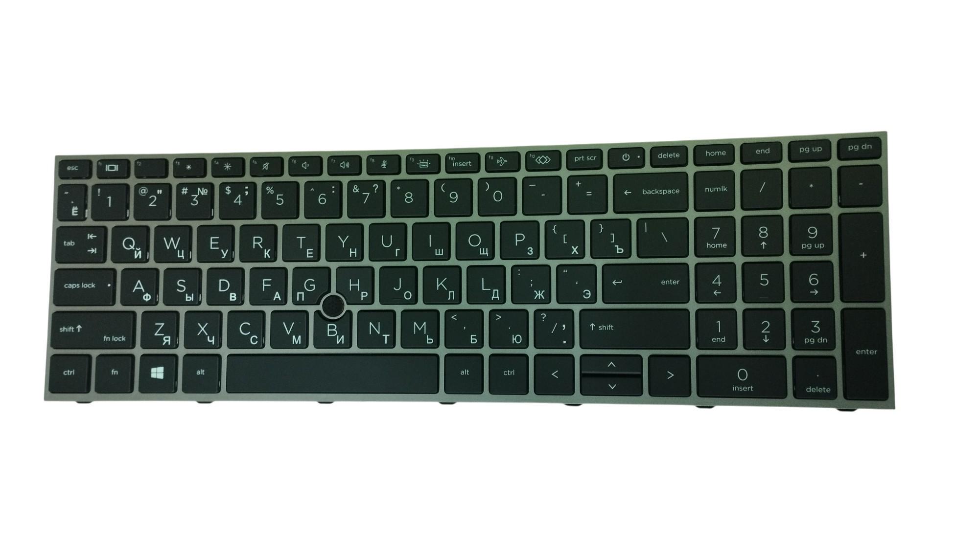 Клавиатура для ноутбука HP Zbook Fury 17 G7 с подсветкой Light с указателем Point Stick No Frame Black (088900)