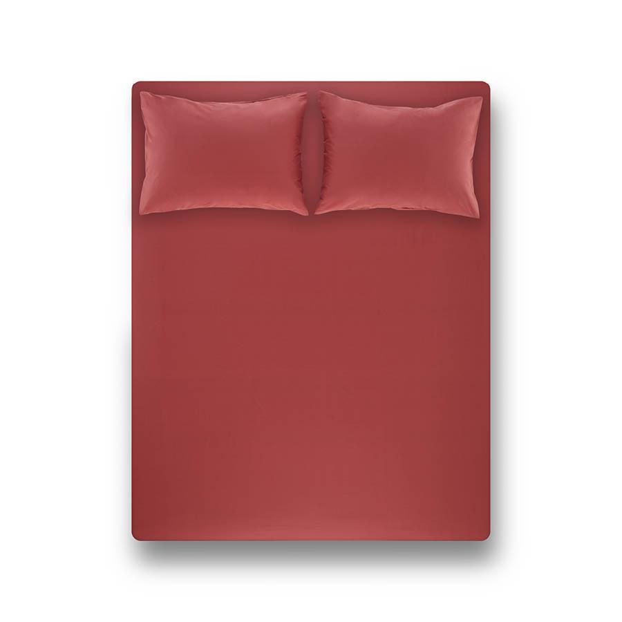 Простынь на резинке с наволочкой Penelope Laura coral 100х200+50х70 Коралловый (svt-2000022278119)