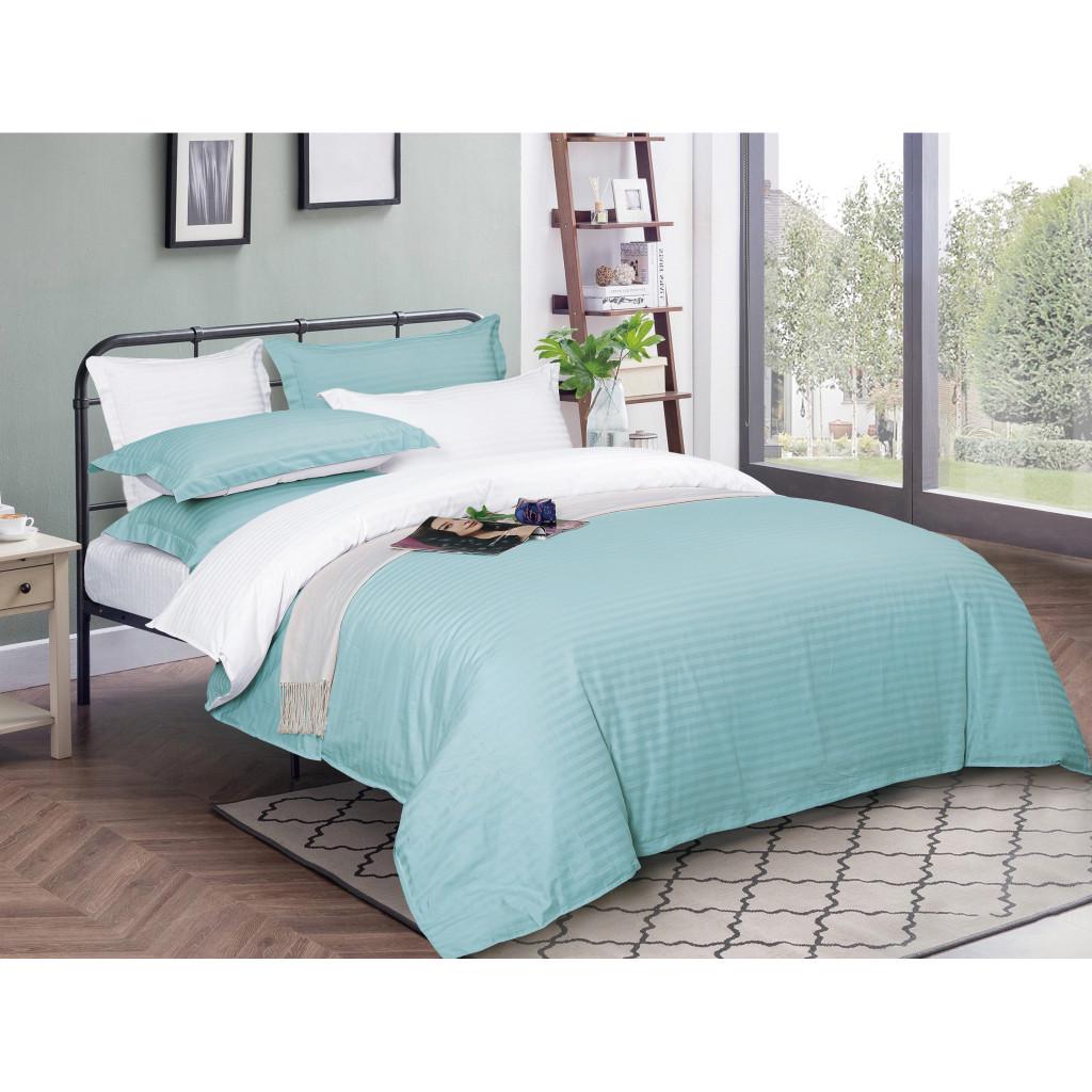 Комплект постельного белья MirSon 30-0013+30-0001 Gilberta satin-stripe семейный 160х220 см (215764)