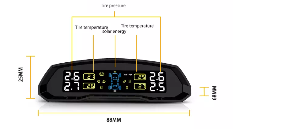 Система контролю тиску і температури в шинах TPMS T802 внутрішні датчики (1261804918) - фото 2