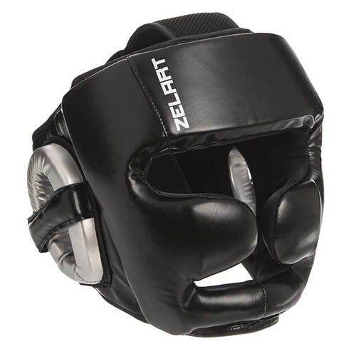 Шлем боксерский Zelart BO-1355 с полной защитой M Черный (37363096)