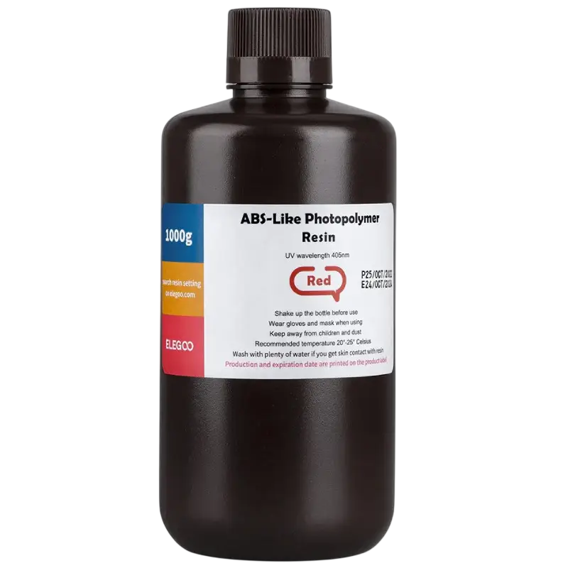 Фотополімерна смола для 3D-друку ELEGOO ABS Like Resin 1 кг Прозоро-червонмй (33734112)
