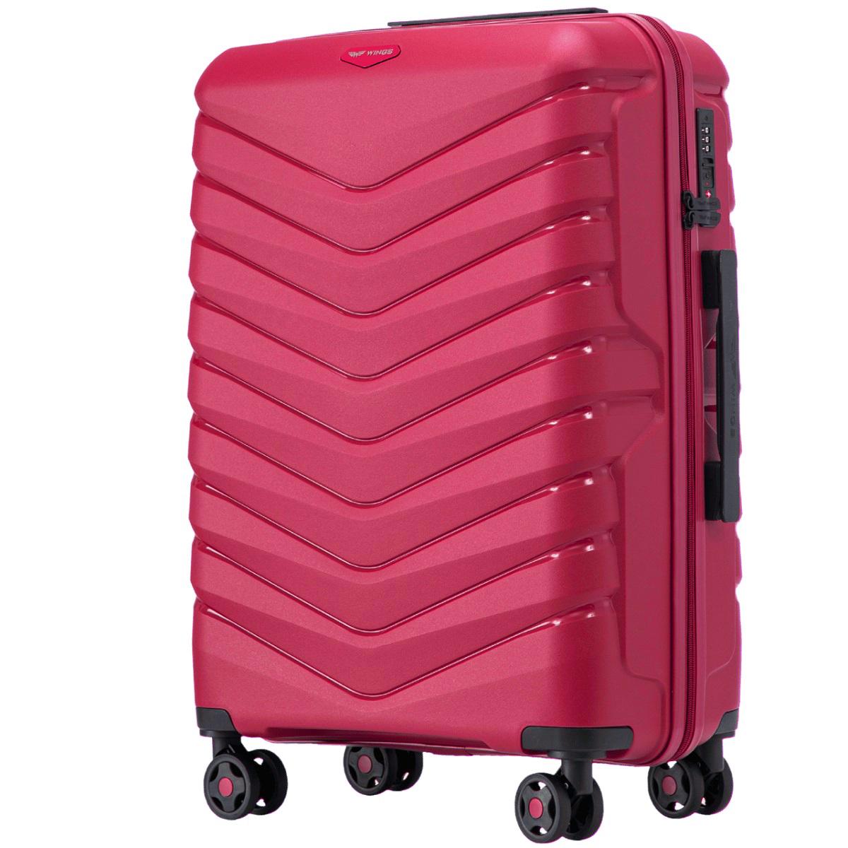 Чемодан полипропиленовый Wings PHX01 средний Красный (Wp00540) - фото 1 Чемодан полипропиленовый Wings PHX01 средний Красный (Wp00540) - фото 1