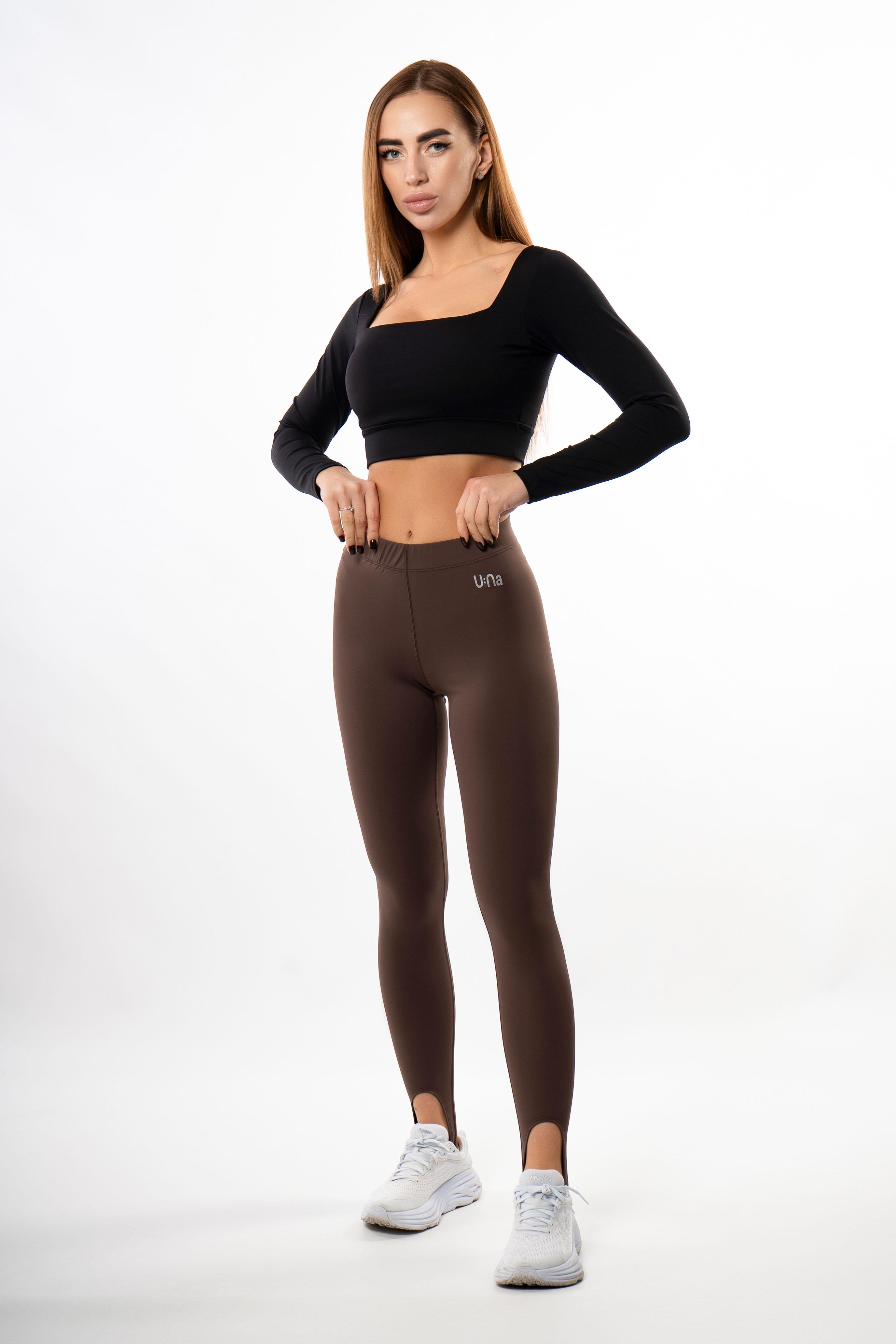 Лосины женские спортивные U:na 346855 XS/S Коричневый (346855_XS/S)