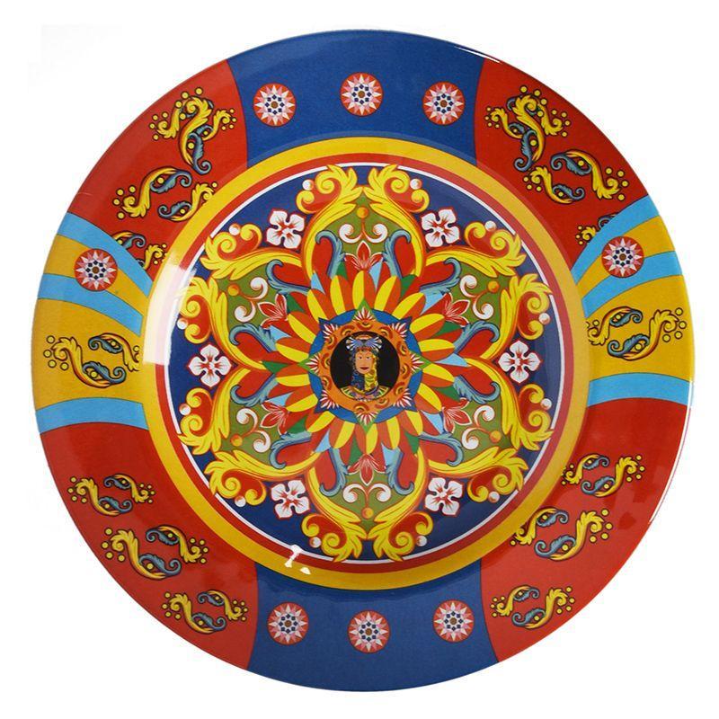 Набор тарелок для десерта Mediterraneo Palais Royal с ярким рисунком меламиновых 22 см/6 шт. (37153-set)