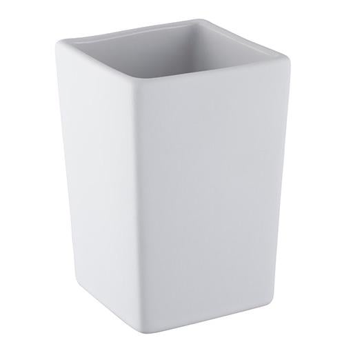 Стакан для зубних щіток Bisk PURE кераміка 11х8 см Білий (06576)