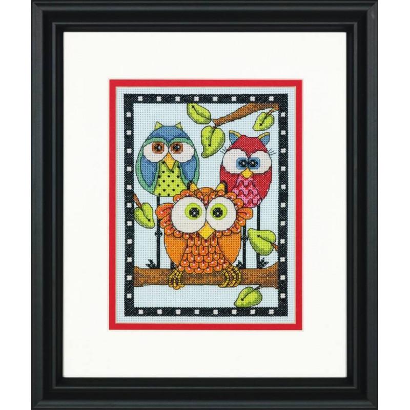 Набор для вышивания крестиком Dimensions 70-65159 Owl Trio (18257) Набор для вышивания крестиком Dimensions 70-65159 Owl Trio (18257)
