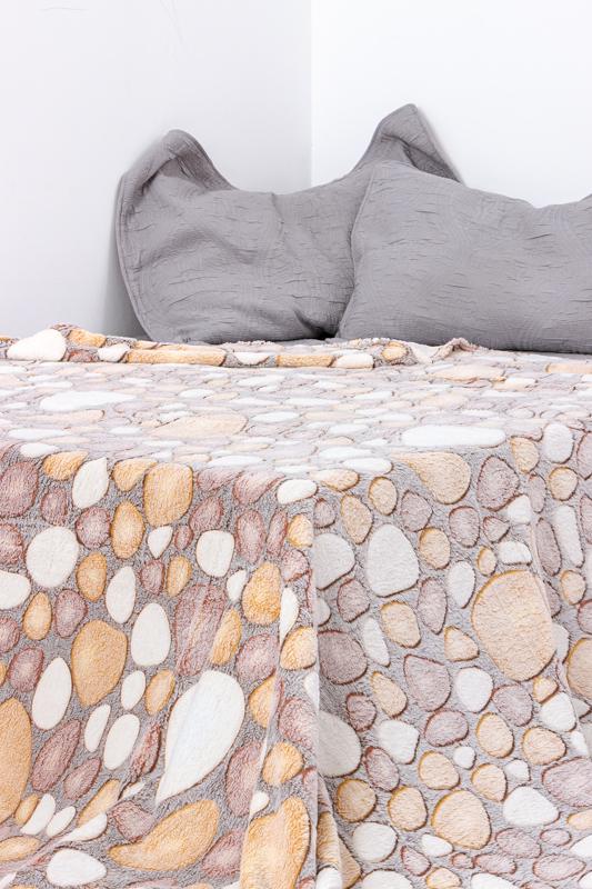 Покривало з мікрофібри з візерунком Носи Своє 200х220 см Мокко (59335)