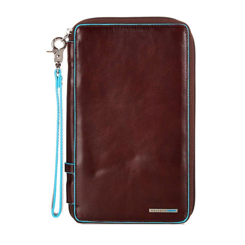 Портмоне-тревеллер Piquadro BL Square на молнии с отделением для кредитных карт и клатчем Cognac (PP3246B2_MO)