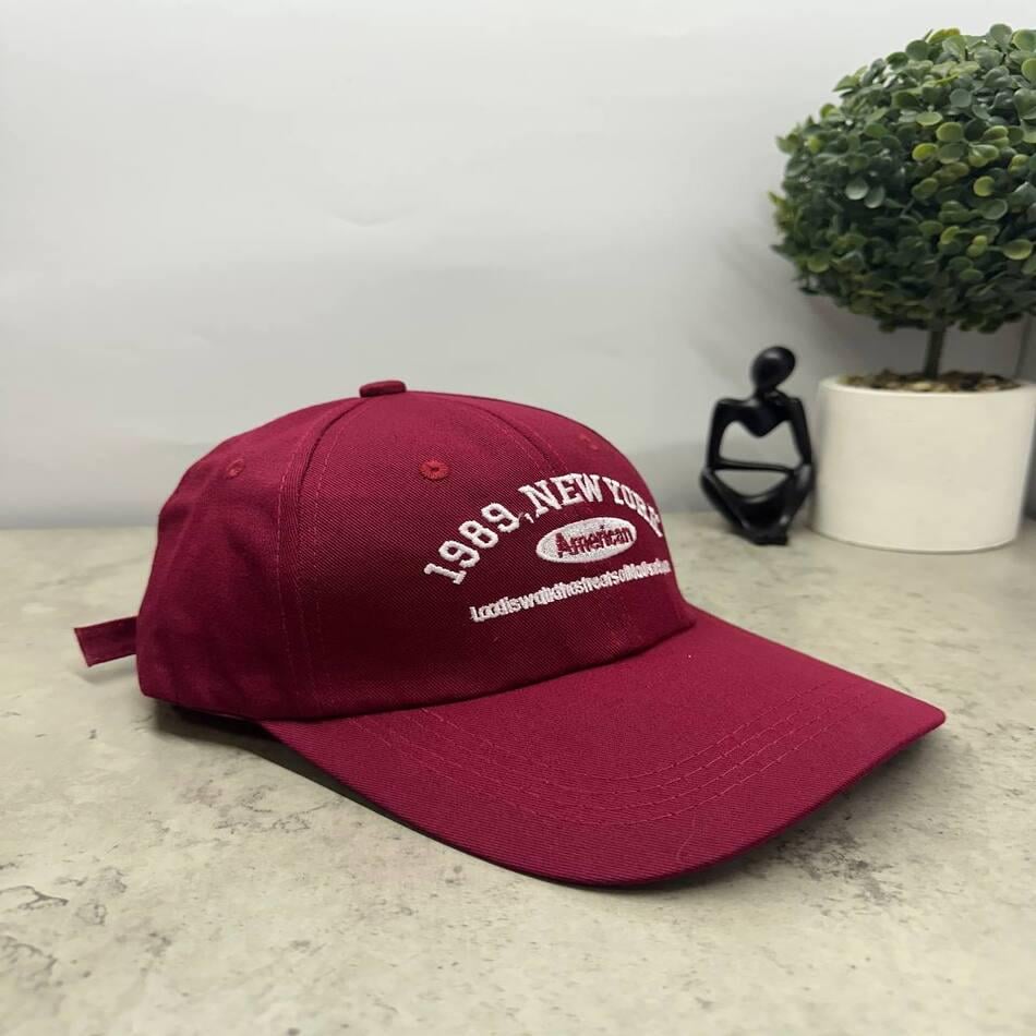Кепка-бейсболка летняя New York OS Бордовый (00208) - фото 5 Кепка-бейсболка летняя New York OS Бордовый (00208) - фото 5