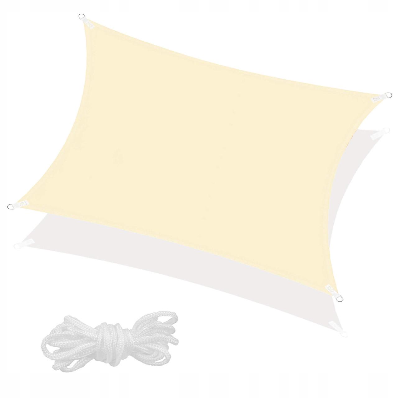 Тент-парус теневой Springos SN1032 4x3 м Light Yellow