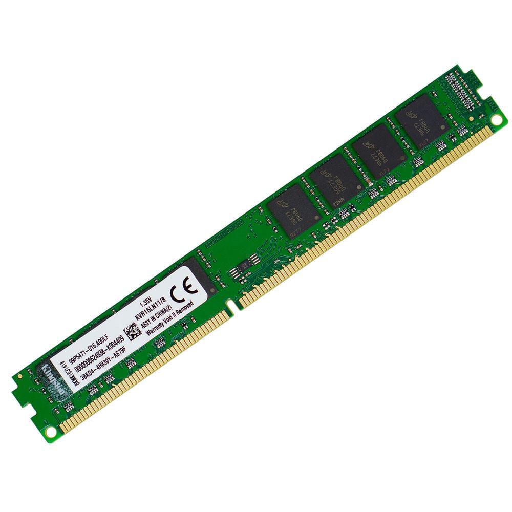 Оперативная память Kingston DDR3L 8GB 1600MHz, PC3L-12800, 1.35V (KVR16LN11/8-GSB)