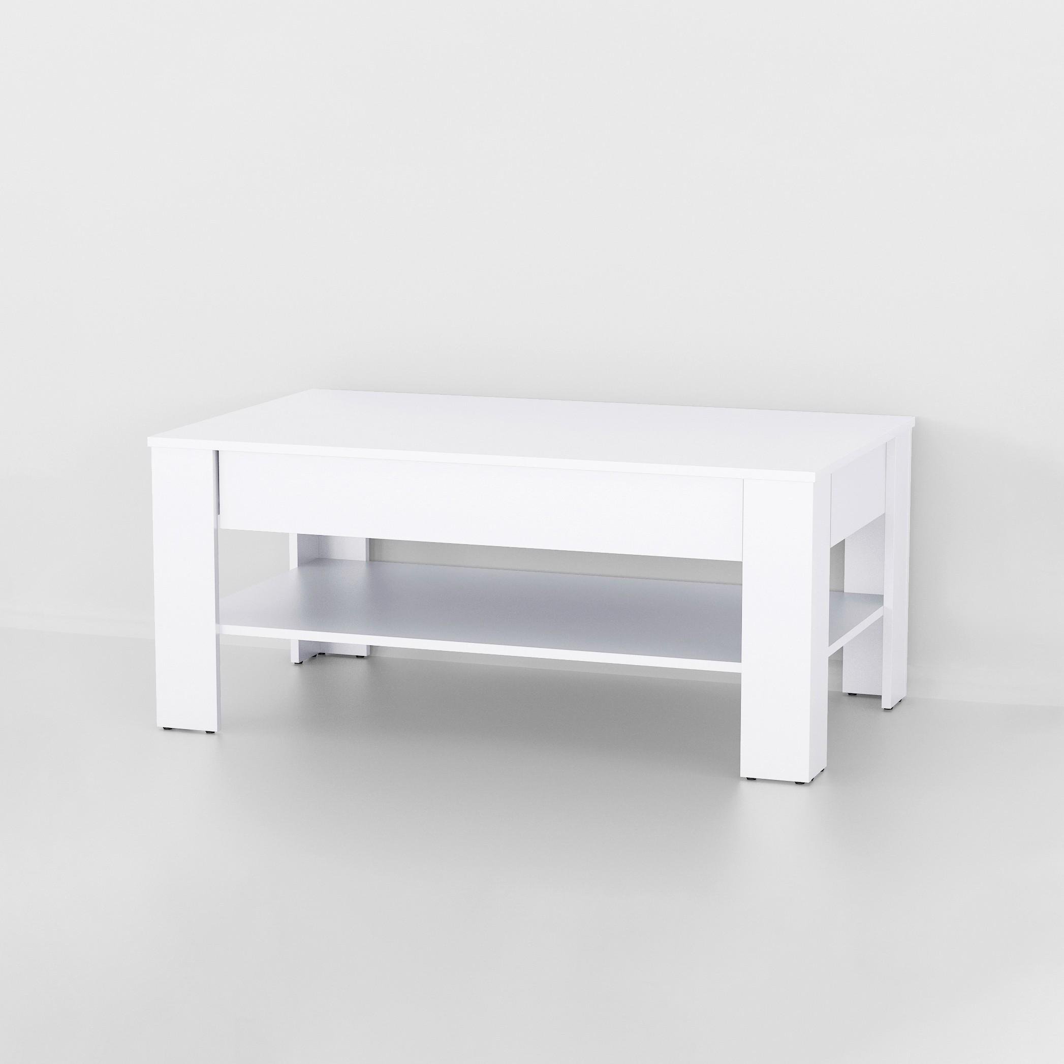 Журнальний стіл зі шухлядою S-5 1000х650х480 мм Білий - фото 3 Журнальний стіл зі шухлядою S-5 1000х650х480 мм Білий - фото 3