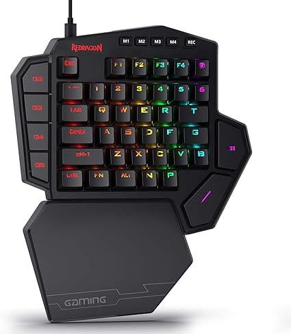 Игровая клавиатура одноручная механическая Redragon K585 DITI RGB программируемые клавиши для игр Черный (9/789)