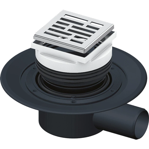 Сифон Masters с горизонтальным сливом BA-P H50 для душевого поддона DUB