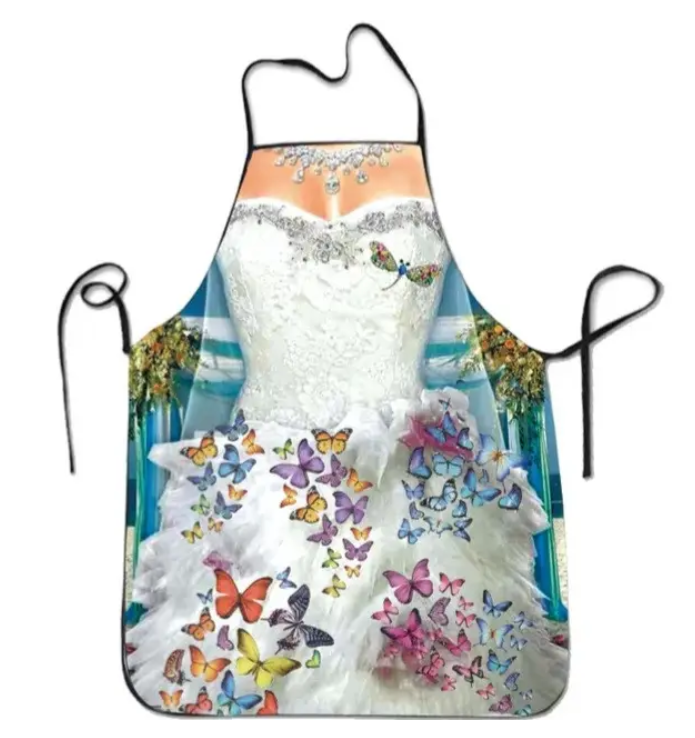 Фартух з приколом для жінок у весільній сукні 75х60 см Різнокольоровий (50093)