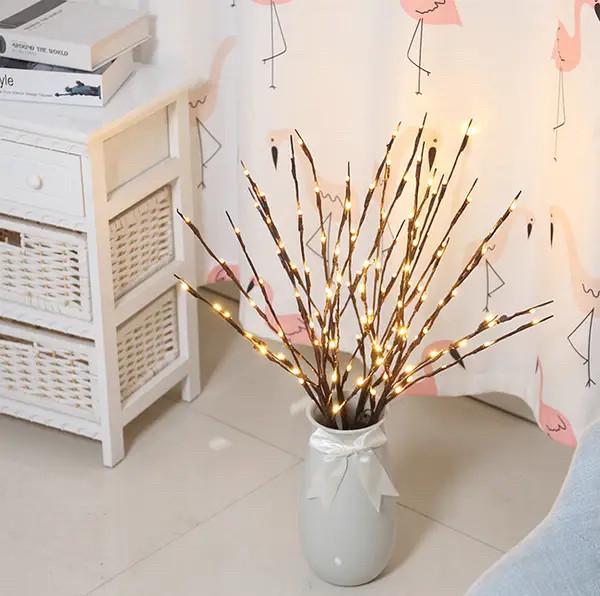 Светильник декоративный UKC Ветки ивы 20 светодиодов 1 шт. Теплый белый (2566208650) - фото 6