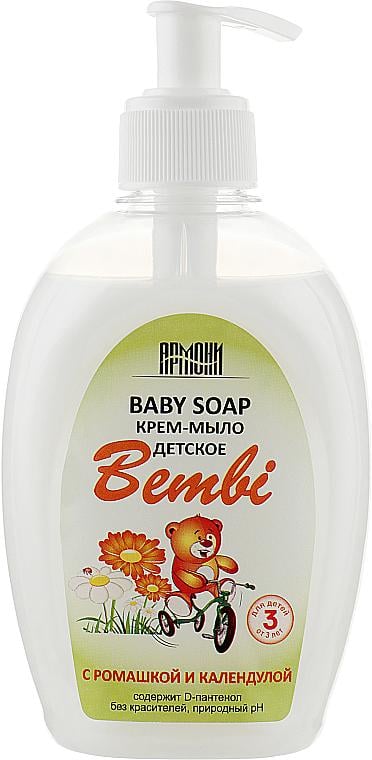 Жидкое детское мыло Армони Bembi Ромашка и календула с дозатором 330 мл