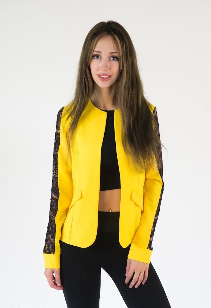 Пиджак женский Podium Darline 21333-YELLOW XS Желтый