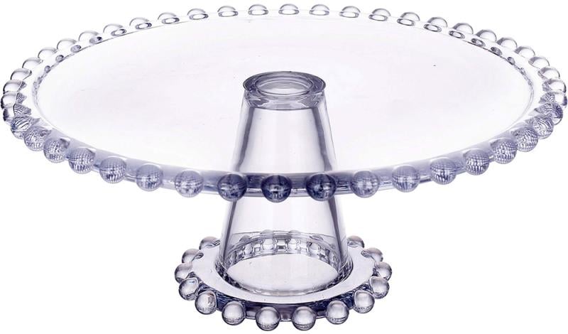 Блюдо тортовщица стеклянная на ножке Bauble Glass 21 см