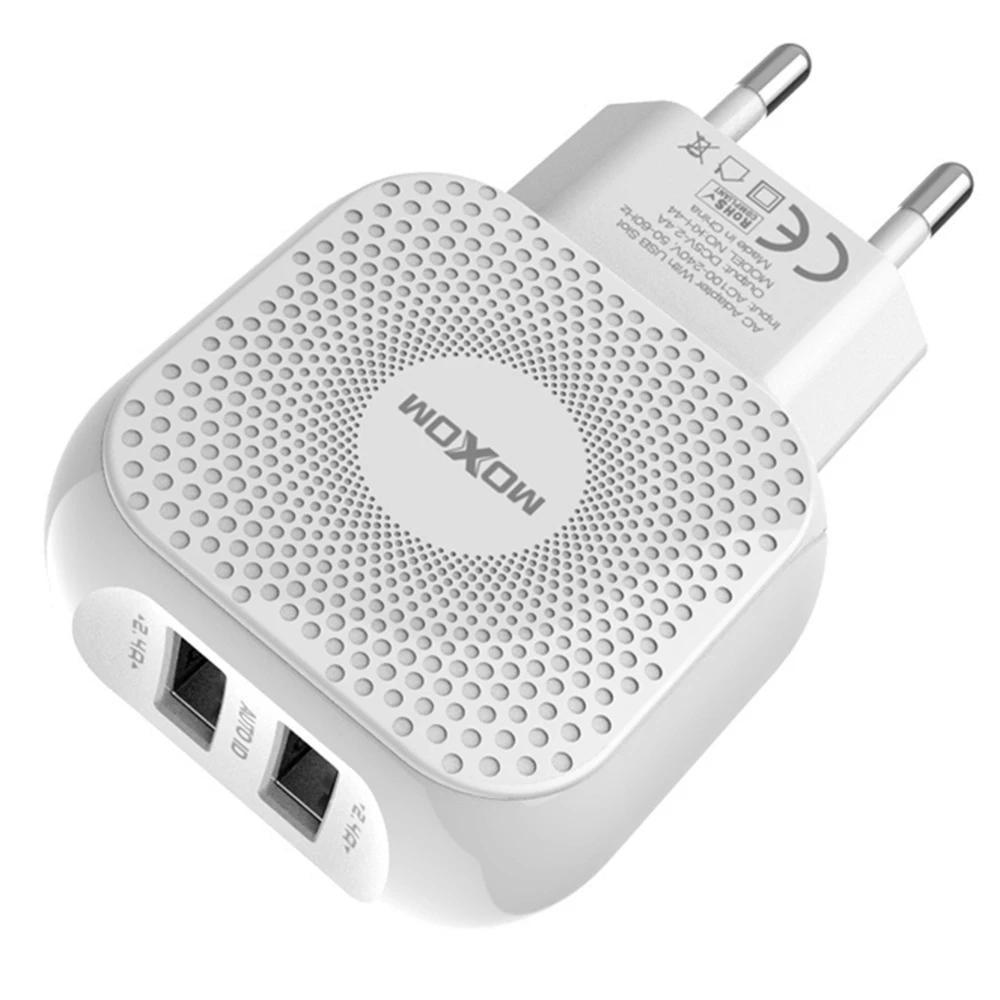 Зарядний пристрій Moxom KH-44 2 USB 2,4A кабель microUSB White (34893) - фото 2