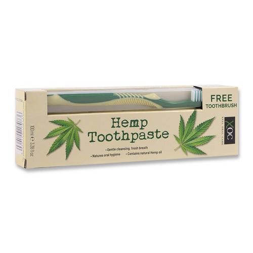 Зубная паста Xpel Hemp Toothpaste со щеткой конопляным маслом 100 мл - фото 1