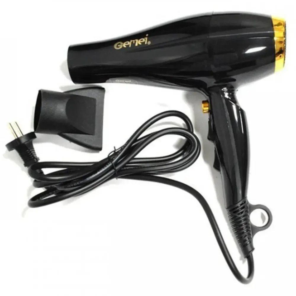 Маленький фен для укладки волос 2800Вт, с 2 насадками, Gemei GM-1780 (L) - фото 6