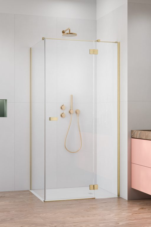 Душевая кабина Radaway Garda KDJ 120х70х195 Brushed Gold (10700120-99-01R+1070070-01-01)
